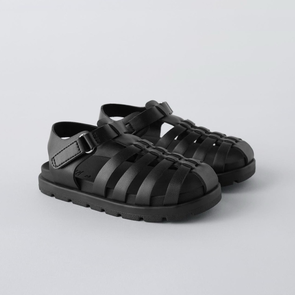 Zara fisherman black sandals
